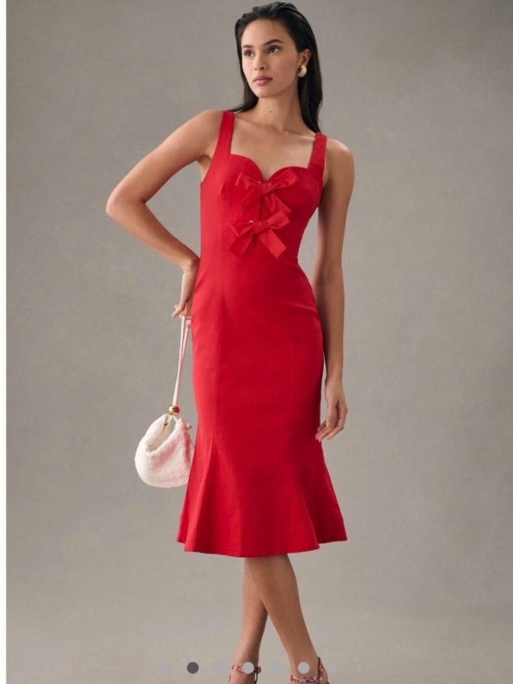 Small Petite Anthropologie Sweetheart Bow Dress